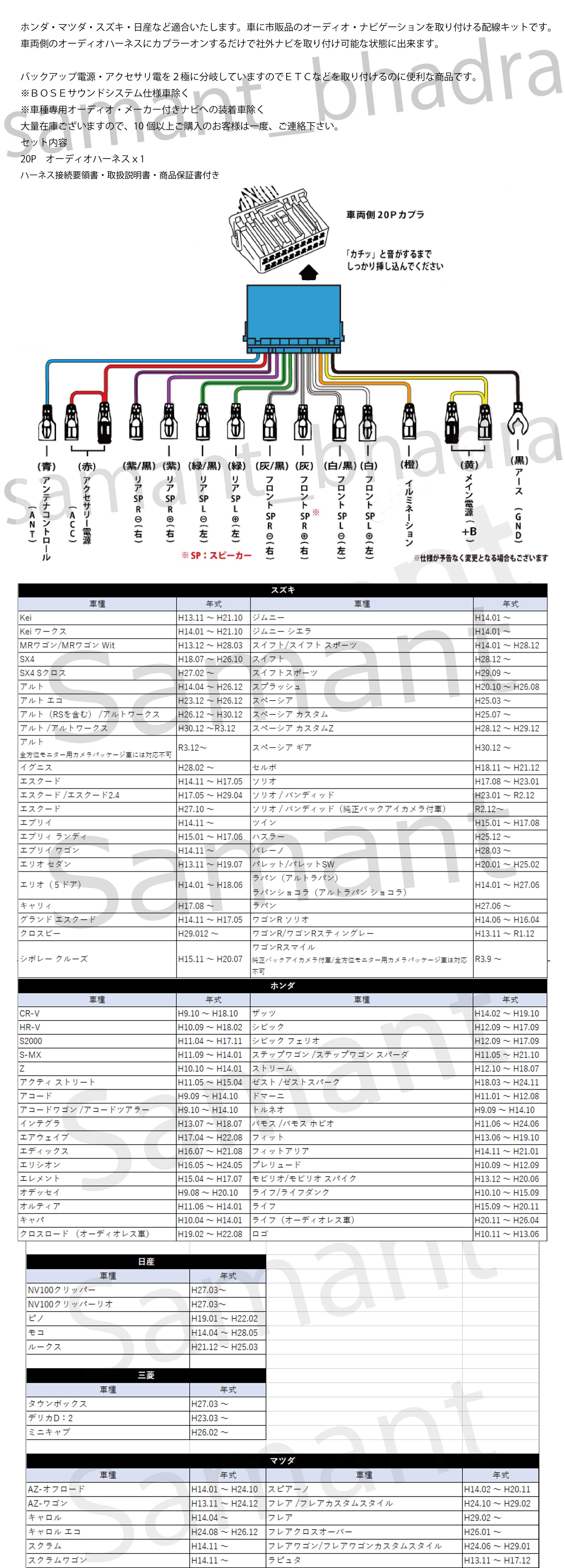 最大62%OFFクーポン eKスポーツ H18.09 ～ H25.06 三菱 14ピン オーディオ ハーネス 社外 ナビ カーナビ 取り付け 14P  配線 変換 キット lacistitis.es