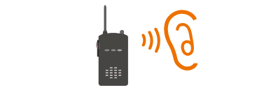 雑音や混信の少ないクリアな音声