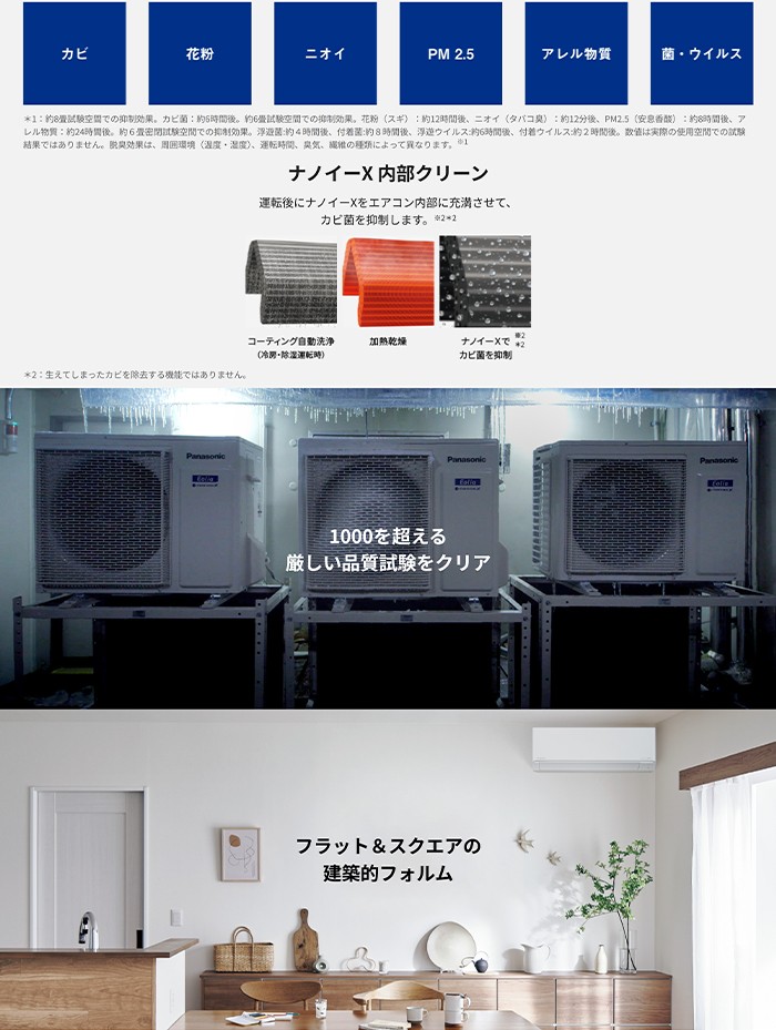67ジャンク 激安早い者勝ち✨ パナソニック　主に6畳用 エアコン　新生活応援 CS-226DJ-W 主に6畳用 ナノイーX搭載 清潔スタンダードモデル