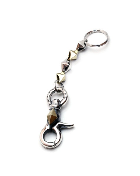 Cubism Chain Keychain / Small Silver925xBrass