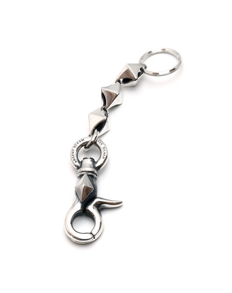 Cubism Chain Keychain / Large Silver925