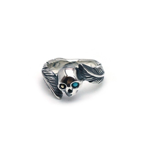 Skull Feather Ring