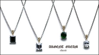 ArgentGleam Classic Stone Necklace