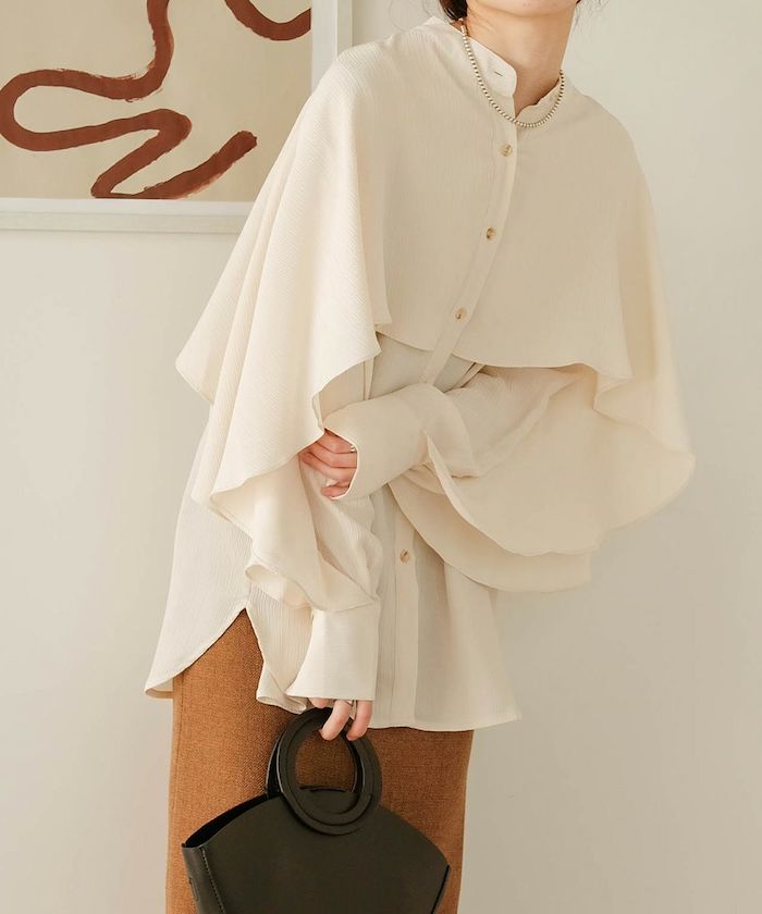 SALE【 送料無料 】 Bab ラッフルスリーブブラウス レディース  