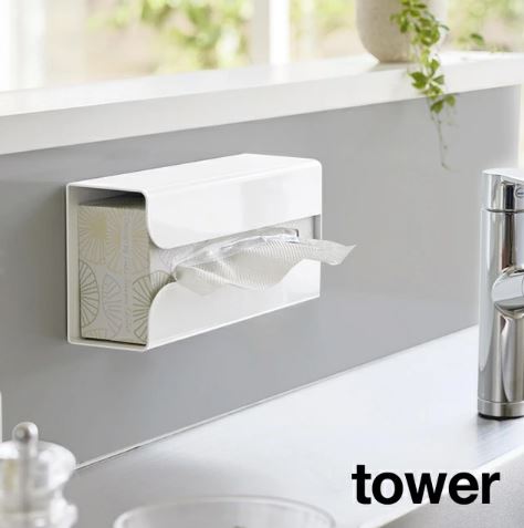 tower《 マグネットポリ袋＆キッチンペーパーホルダー タワー