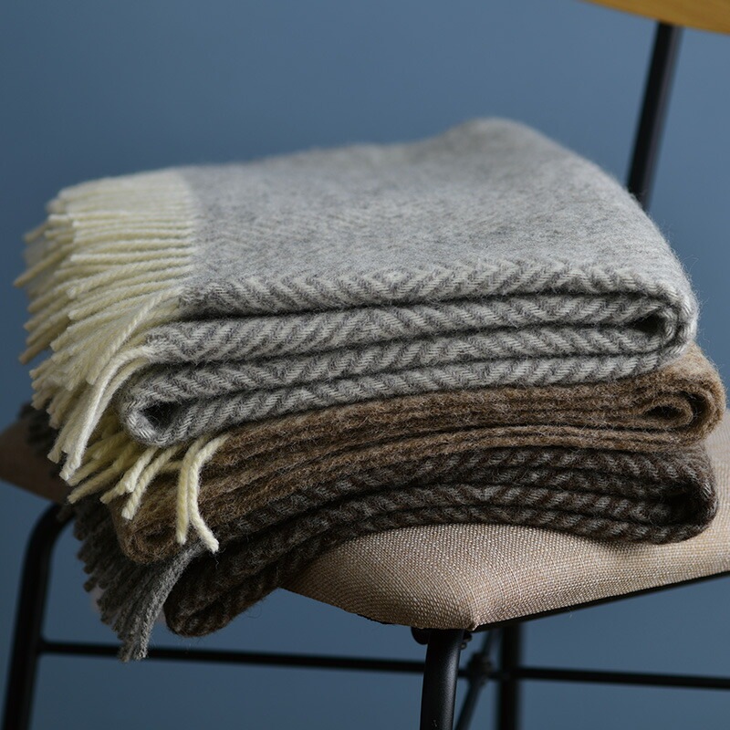 Silkeborg Uldspinderi ハーフケット ファーン 85×130