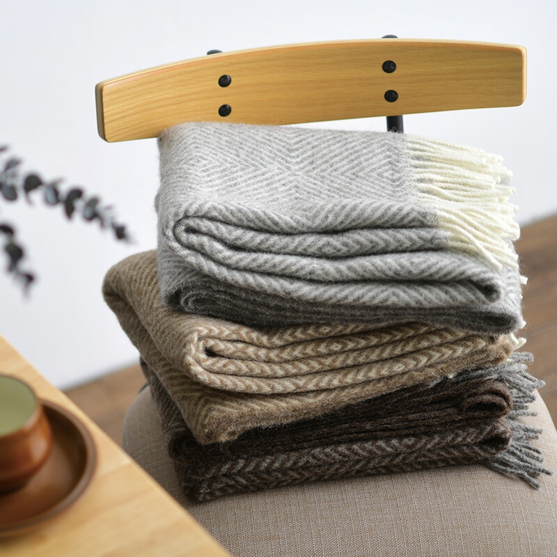 Silkeborg Uldspinderi ハーフケット ファーン 85×130