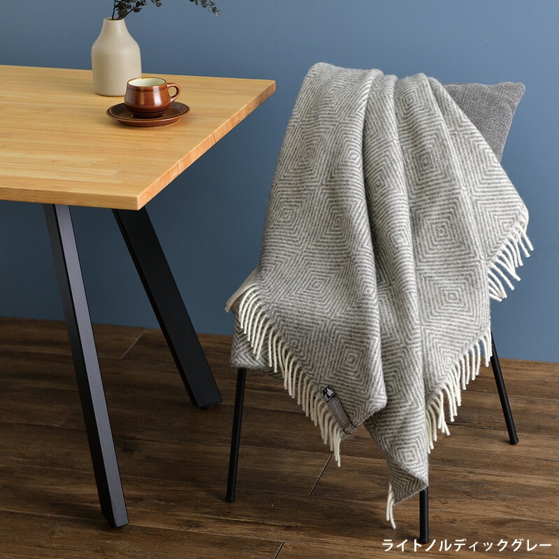 Silkeborg Uldspinderi ハーフケット ファーン 85×130