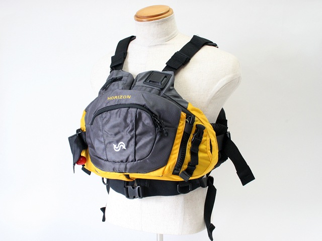 カヌー用ライフジャケット BSJ-RV301 / HORIZON イエローグレー ブルーストーム 高階救命器具