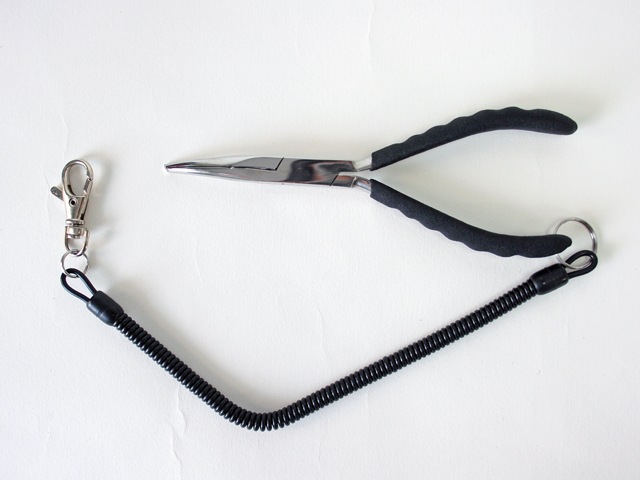 スプリットリングプライヤー 先曲り KP-077 スパイラルコード付