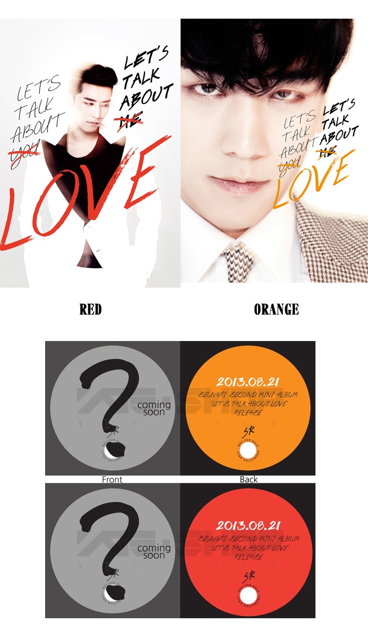 Seungri 2nd Mini Album Let S Talk About Love Red Orange Version First Serves Poster