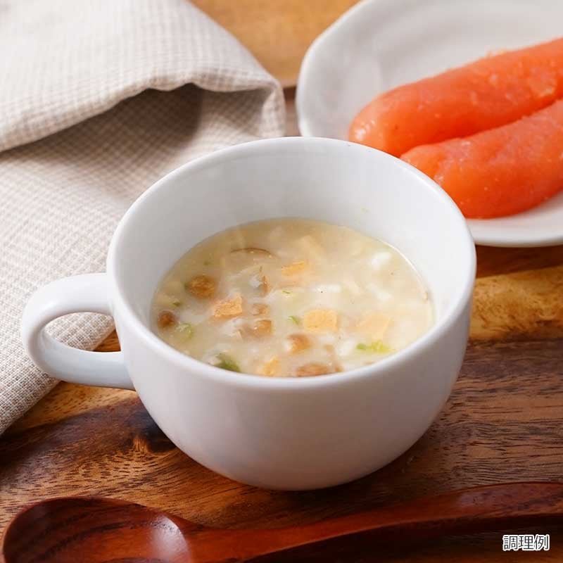 スープリゾットに四角いたらこ?