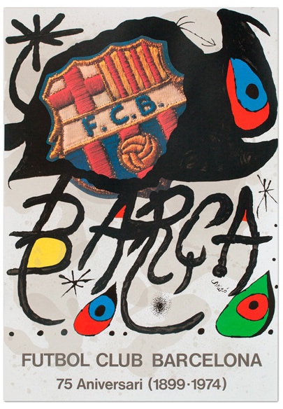 FCバルセロナ 75周年記念ポスター ジョアン・ミロ/Joan Miro
