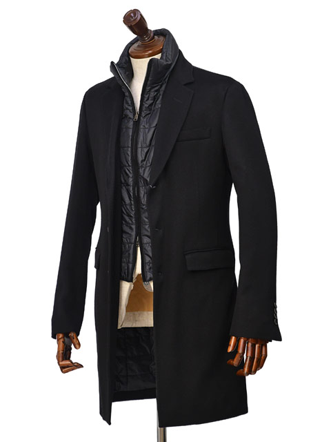 Herno バーガンディ チェスターコート　カシミヤ100 Herno バーガンディ チェスターコートカシミヤ100