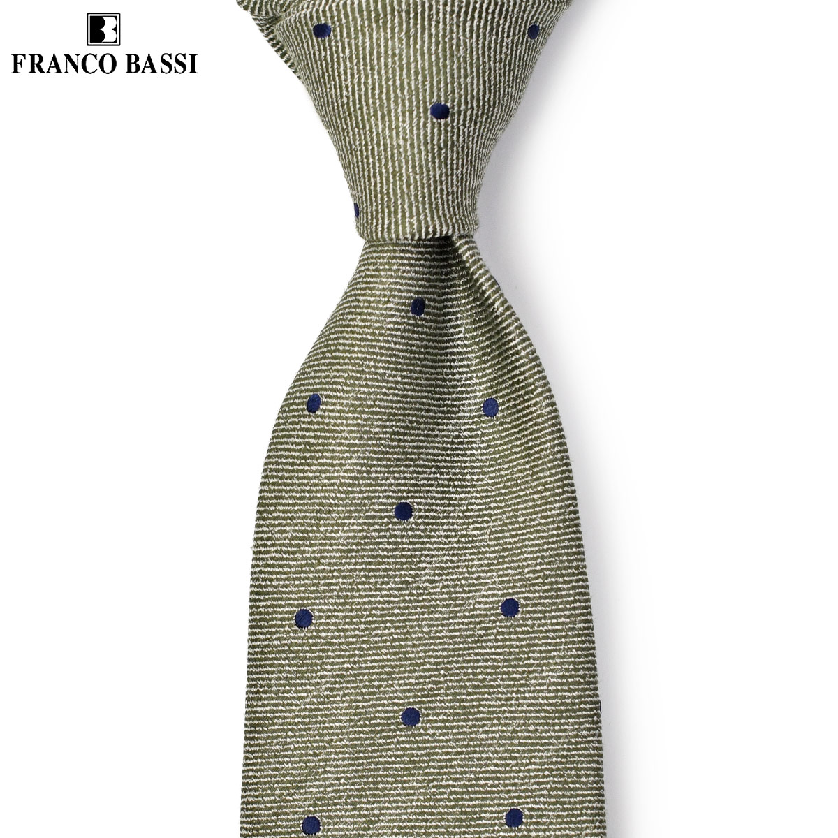 FRANCO BASSI【フランコバッシ】ネクタイ A190 5 シルク リネン ドット