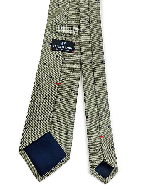 FRANCO BASSI【フランコバッシ】ネクタイ A190 5 シルク リネン ドット
