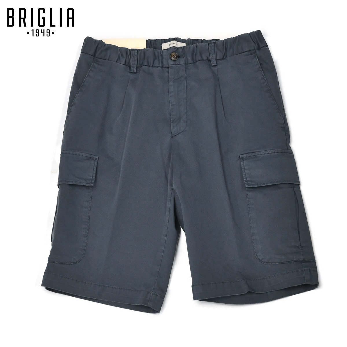 BRIGLIA1949【ブリリア1949】ワンプリーツ イージーカーゴショーツ