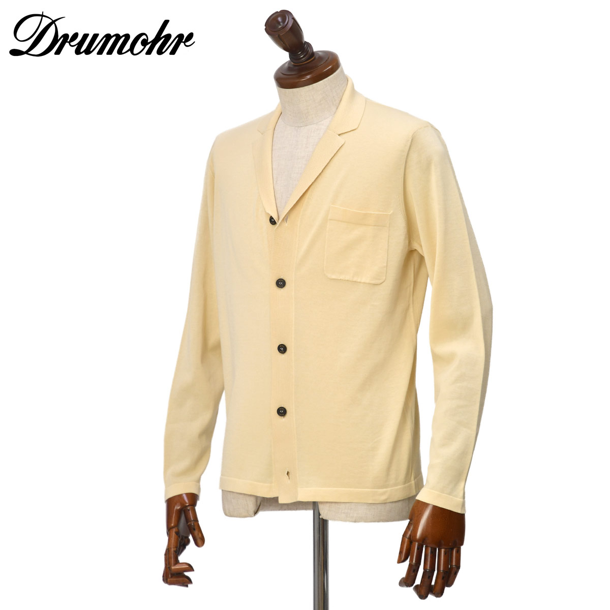 Drumohr ダークブラウン カーディガン Drumohr【ドルモア】シャツカーディガン D0GN111L D02 206 コットン