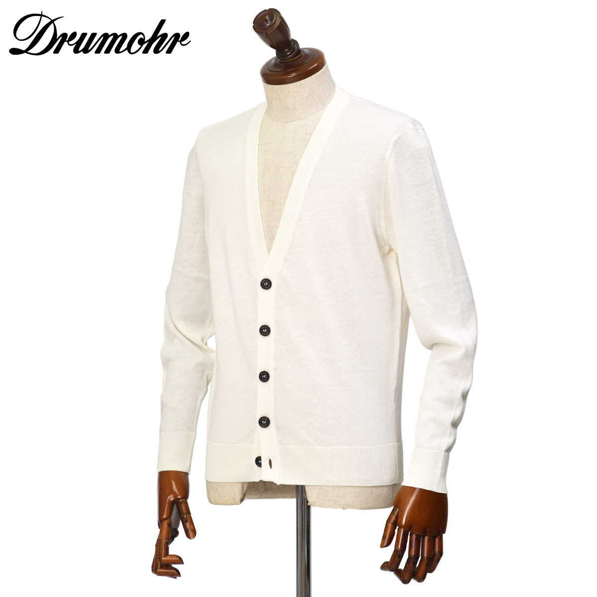 Drumohr【ドルモア】カーディガン D1LC109TL D13 101 リネン コットン