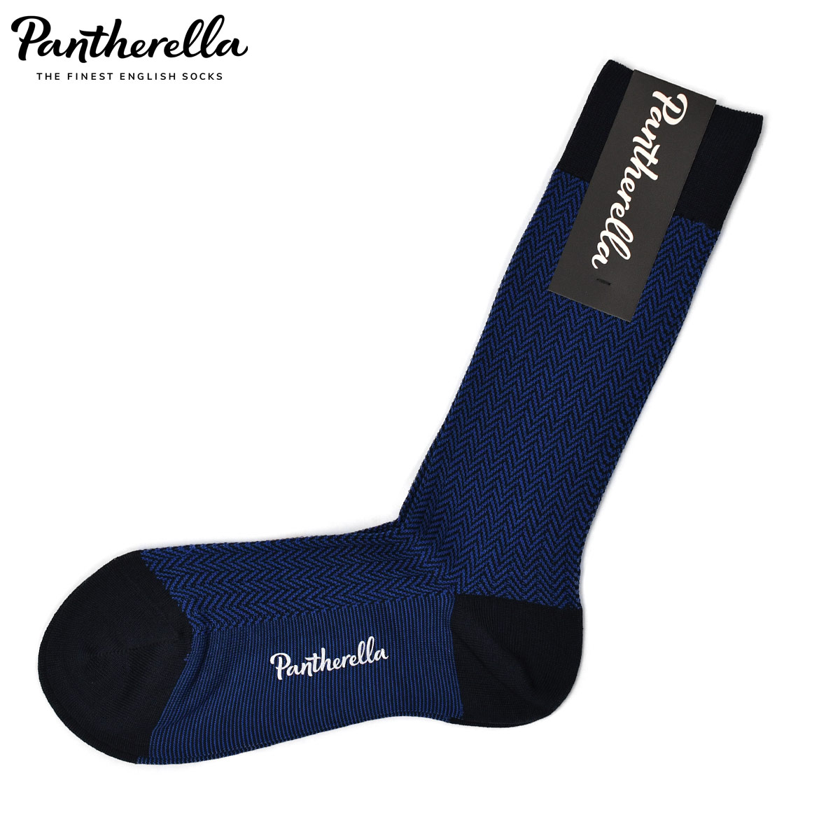 Pantherella【パンセレラ】ソックス 5311 FABIAN STEEL NAVY コットン