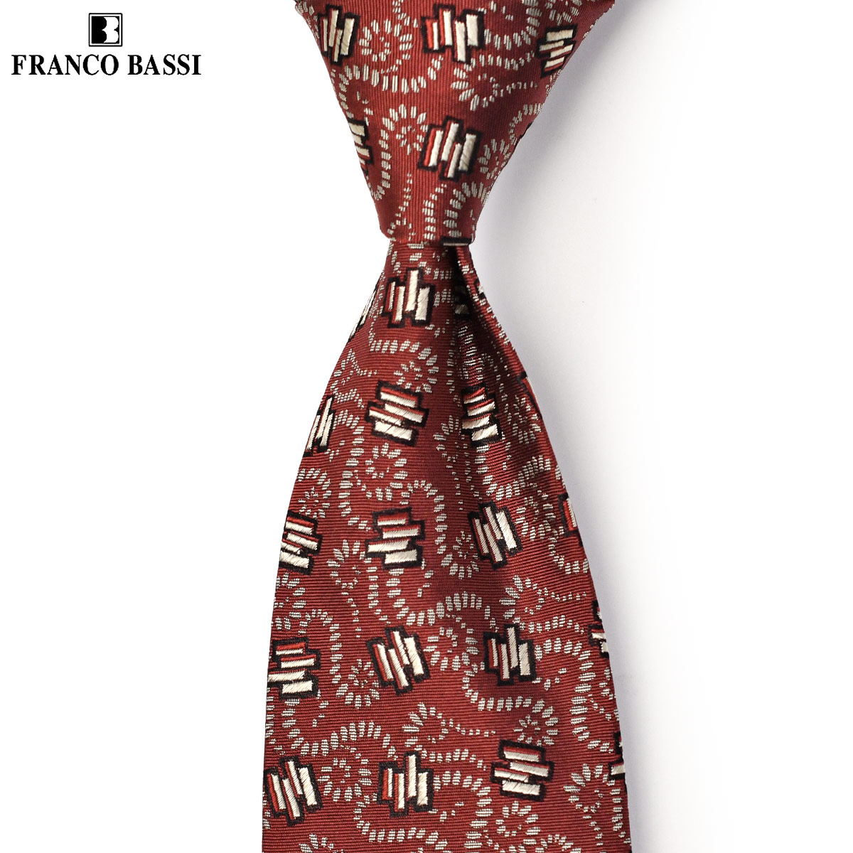FRANCO BASSI【フランコバッシ】ネクタイ C359NL 3 シルク 小紋 レッド