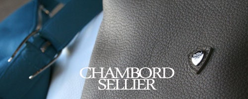 シャンボール セリエ CHAMBORD SELLIER シュリンクレザー ショルダーバッグ ネイビー【W35.5xH36】【メンズ】