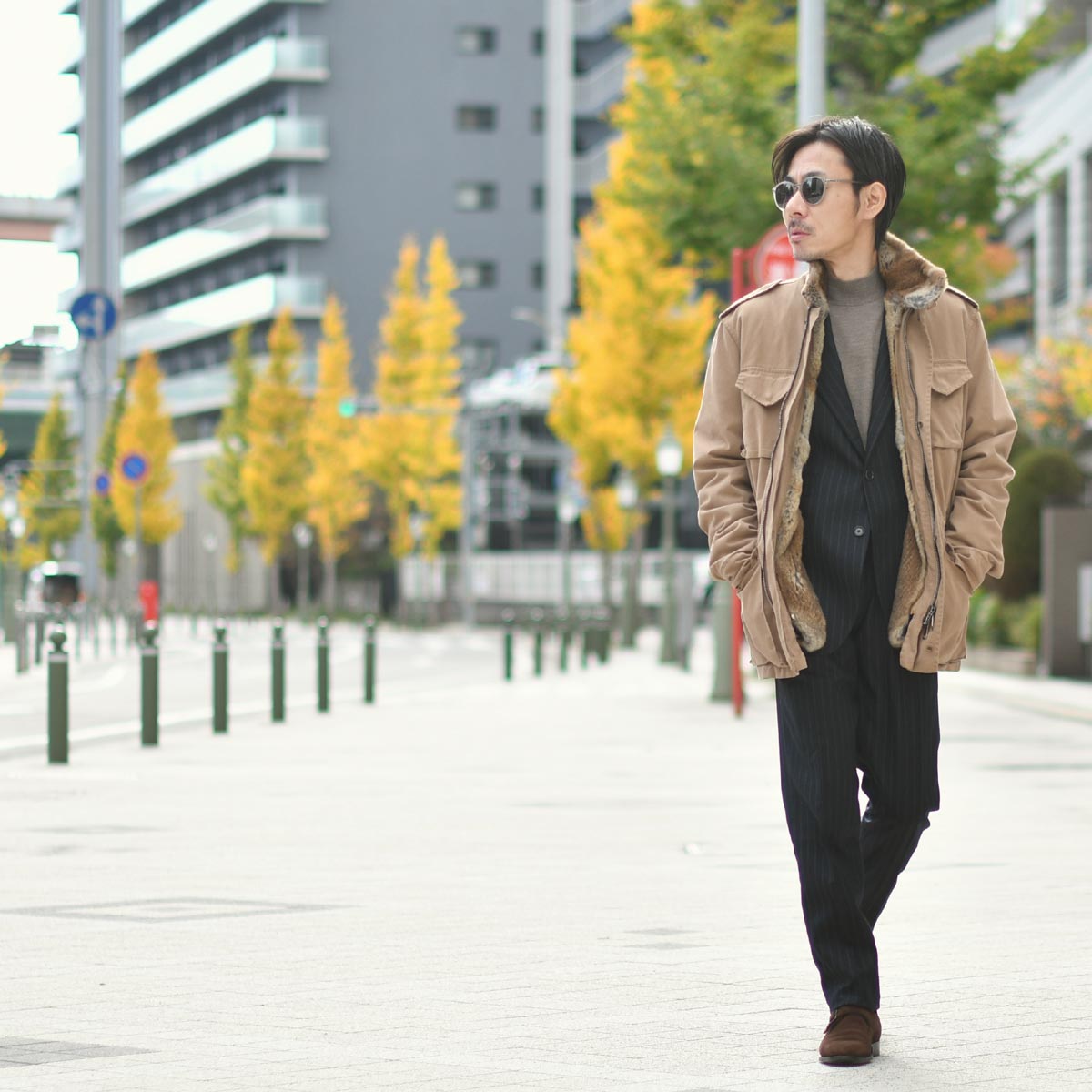 Drumohr【ドルモア】M-65ブルゾン DJ100FJZ BEI コットン ラビット Drumohr【ドルモア】M-65ブルゾン DJ100FJZ BEI コットン ラビット