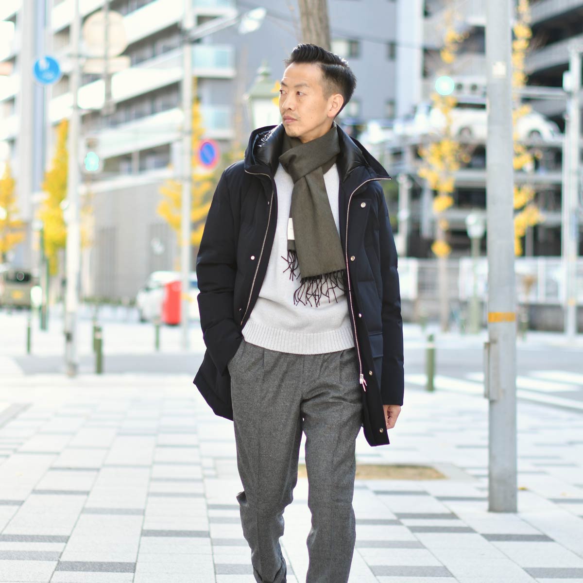 PIACENZA【ピアチェンツァ】リバーシブルマフラー MIRROR 82249/44 229