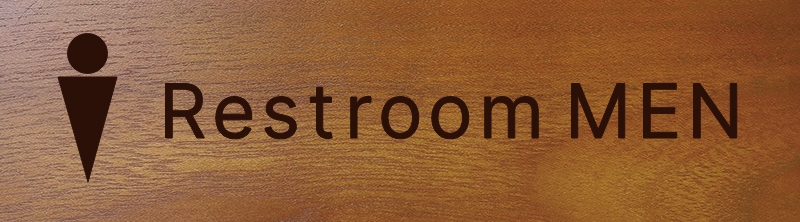 オフィス 事務所 室名プレート 化粧室　ロゴあり 長方形