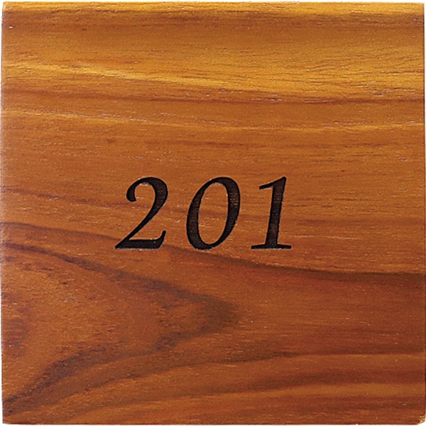 ルームプレート 四角 番号のみ シンプル