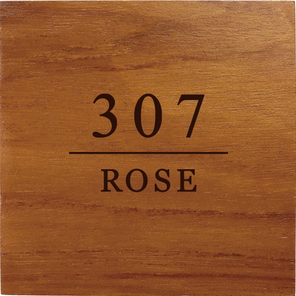 部屋番号プレート ホテル 旅館 四角 数字のみ シンプル