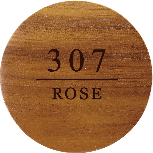 部屋番号プレート ホテル 旅館 会議室 丸型 数字と部屋名