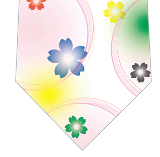 5色桜ネクタイの写真