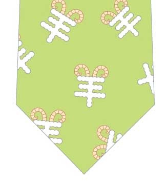 羊ネクタイ（黄緑）の写真