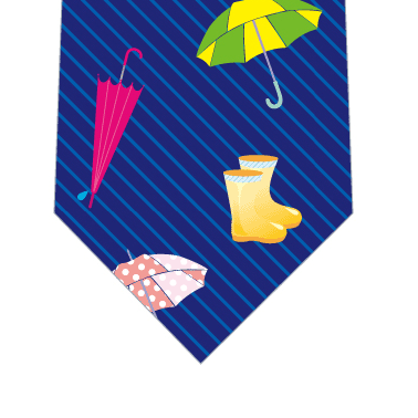 傘と長靴ネクタイの写真