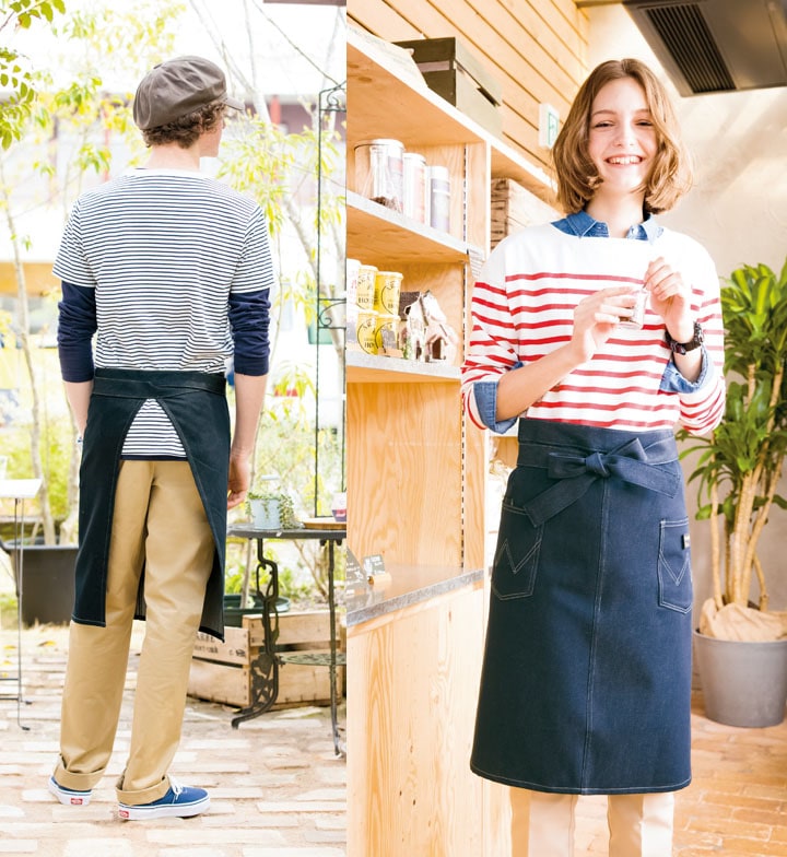 限定価格セール！ ショートエプロン おしゃれ デニム調 ラングラー AZ-64382 腰巻き Wrangler アイトス 制服 カフェ レストラン  ユニフォーム 作業服 作業着 男女兼用 discoversvg.com