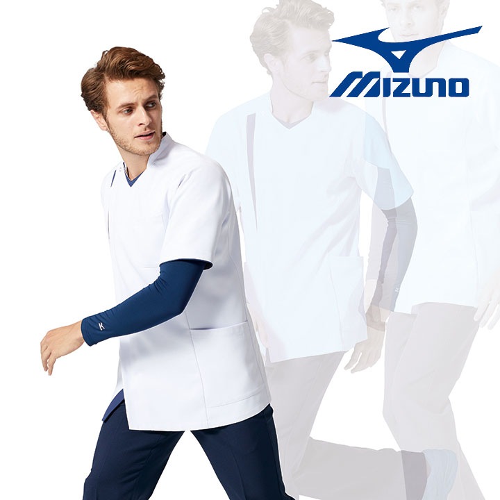 ミズノ スクラブ 医療 白衣 ジャケット 白衣 男性用 MZ-0162 