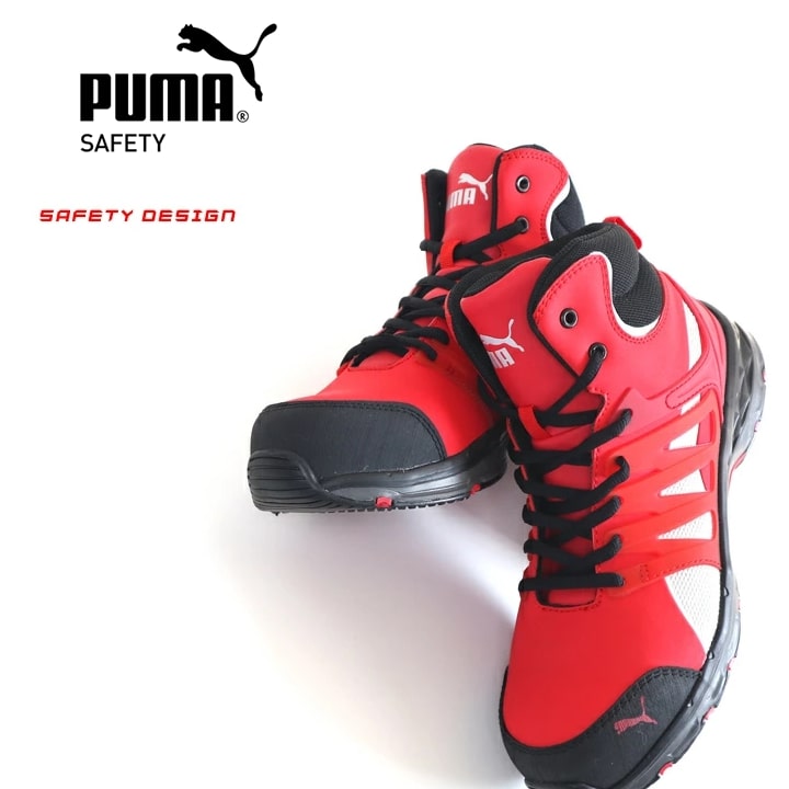 プーマ PUMA 安全靴 ハイカット ヴェロシティ2.0 ブラック レッド 
