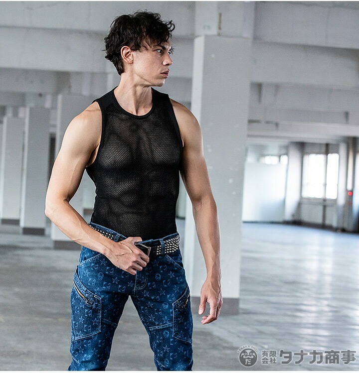 即日発送】ノースリーブシャツ メッシュシャツ 夏用 TS-DESIGN 8040 