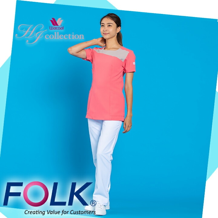 SALE／95%OFF】 FOLK フォーク レディース ストレートパンツ 総ゴム 6007EW スクラブ 医師 研修 看護師 医療  discoversvg.com