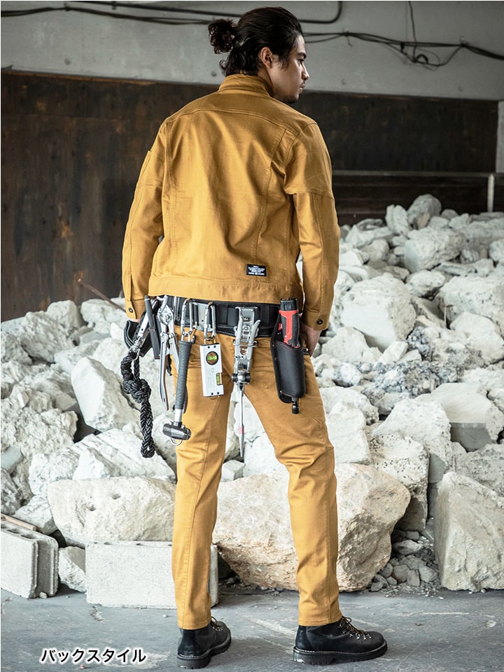 バートル 作業着 デニム ストレッチ カーゴパンツ 5002 男女兼用