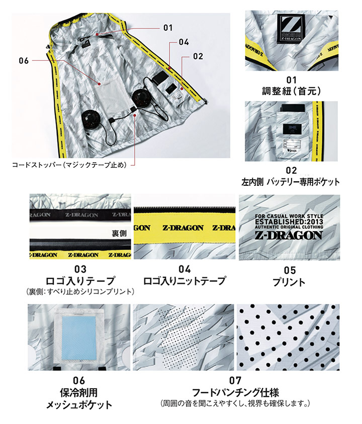 即日発送】空調服 ベスト フード付き ジードラゴン Z-DRAGON 74240【服のみ】アウトドア 熱中症対策 自重堂 作業着 作業服  自重堂【S-EL】│作業服のだるま商店-本店