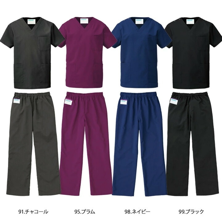 スクラブ 上下セット 医療 人気 カゼン KAZEN 白衣 医療用 133 155