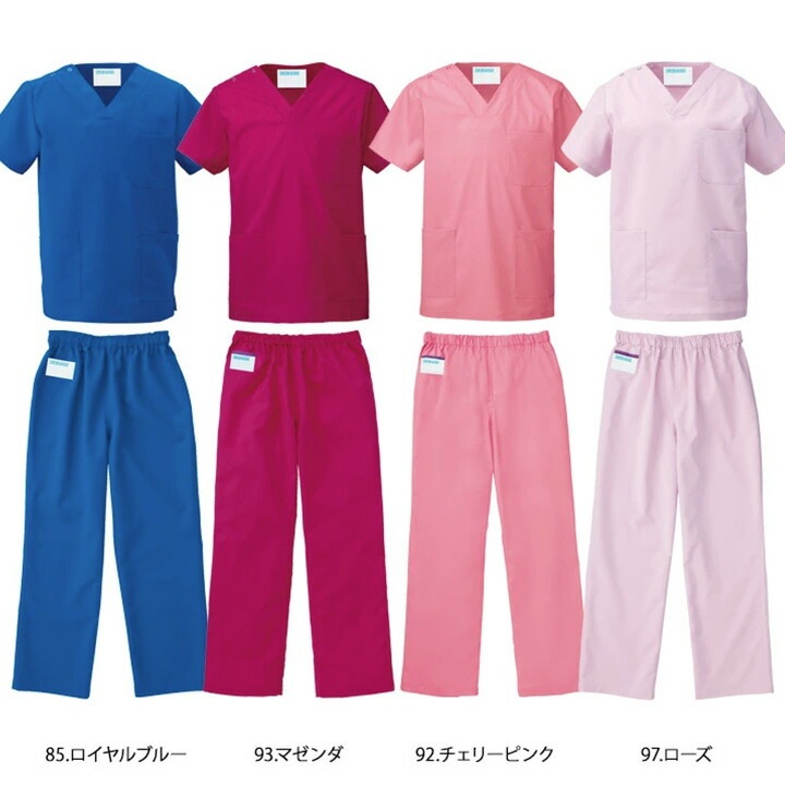 スクラブ 上下セット 医療 人気 カゼン KAZEN 白衣 医療用 133 155