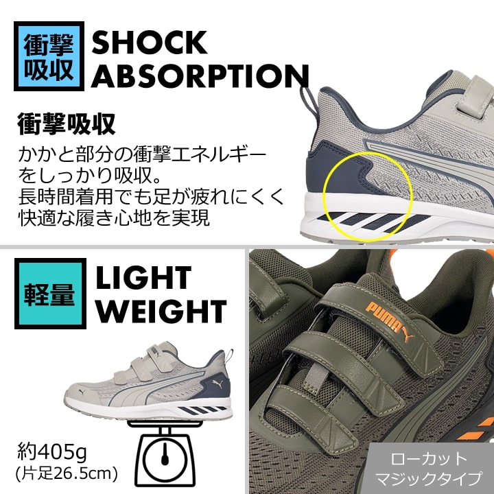 即日発送】プーマ 安全靴 GLIDE LOW H＆L グライドローH＆L ローカット