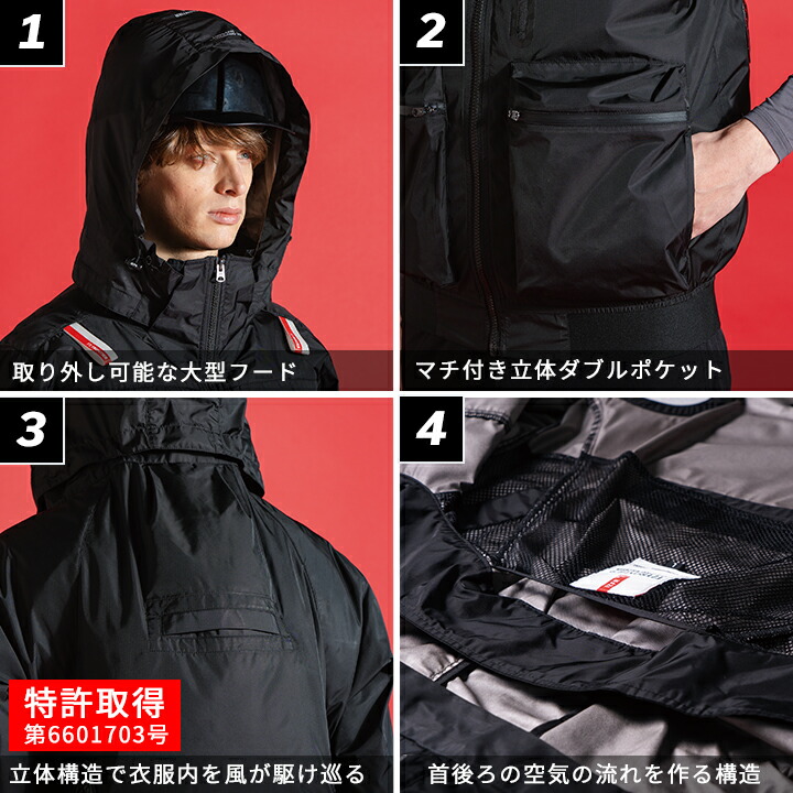 IZ FRONTIER 空調服 2着セット 即日発送】アイズフロンティア 空調服 半袖ジャケット 服のみ 2026年