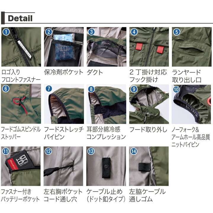 【即日発送】空調 服 フードベスト V1219 サイドファン HOOH 2026年 撥水加工 UVカット 消臭テープ 裏チタンコーティング