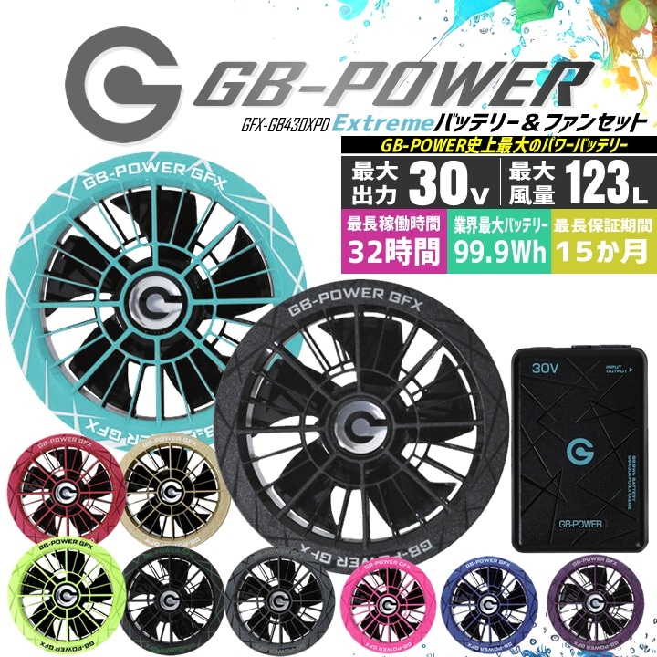 即日発送】長信ジャパン 30V専用 バッテリーセット 空調服用 GB-POWER