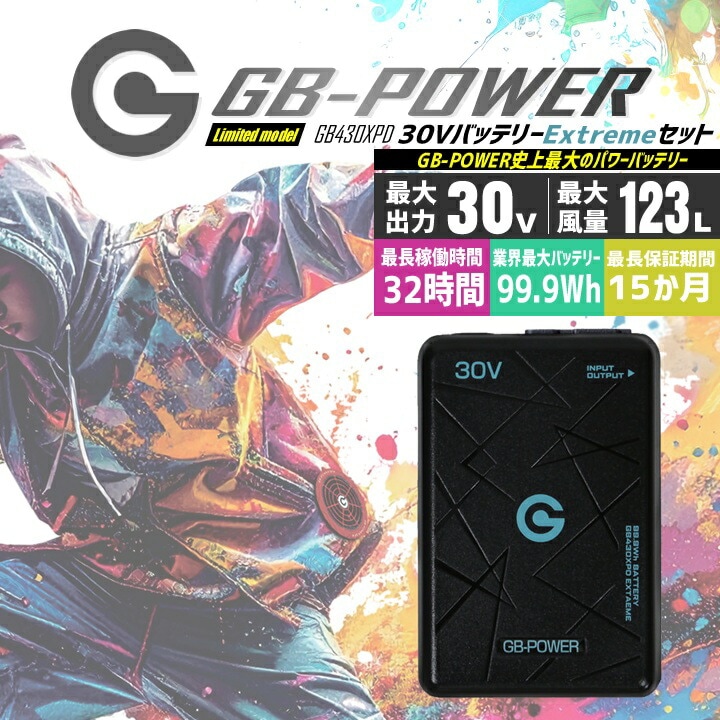 即日発送】長信ジャパン 30V専用 バッテリーセット 空調服用 GB-POWER