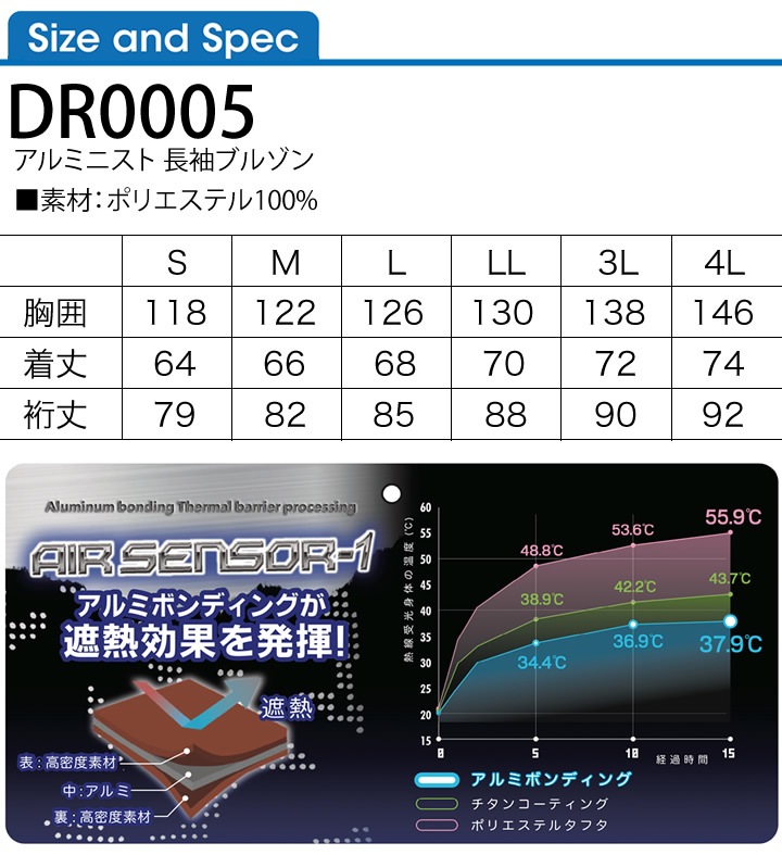 ファン付きウェアセット 長袖ブルゾン アルミニスト DR0005 シルバーファン＆バッテリーセット KS-10 エアーセンサー1 クロダルマ メンズ  レディース 作業服【即日発送】 電動ファン付き作業服 デグズストア | 即日発送アイテム,空調作業服,セット | 作業服・安全靴の総合 ...